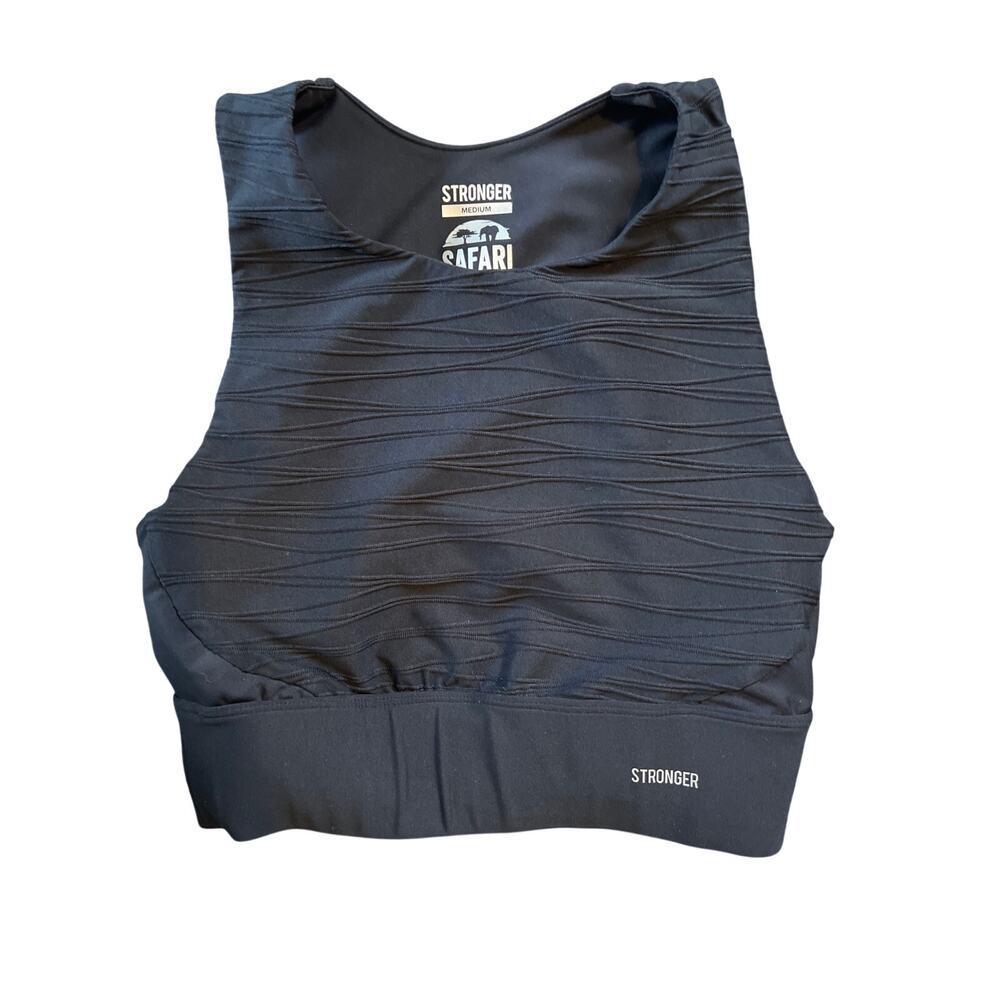 Stronger Black Crop Top. Size Medium